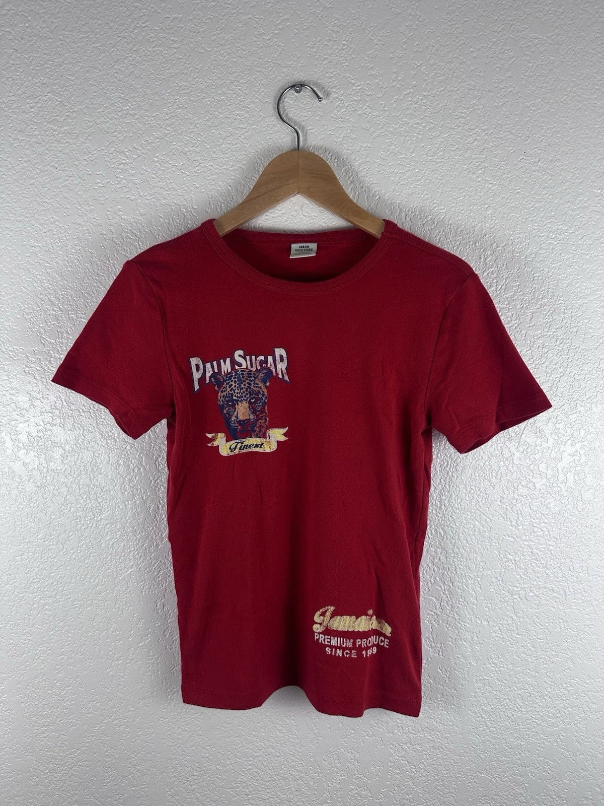 Urban Outfitters Palm Sugar Jaguar Graphic T Shirt Red Medium Caribbean