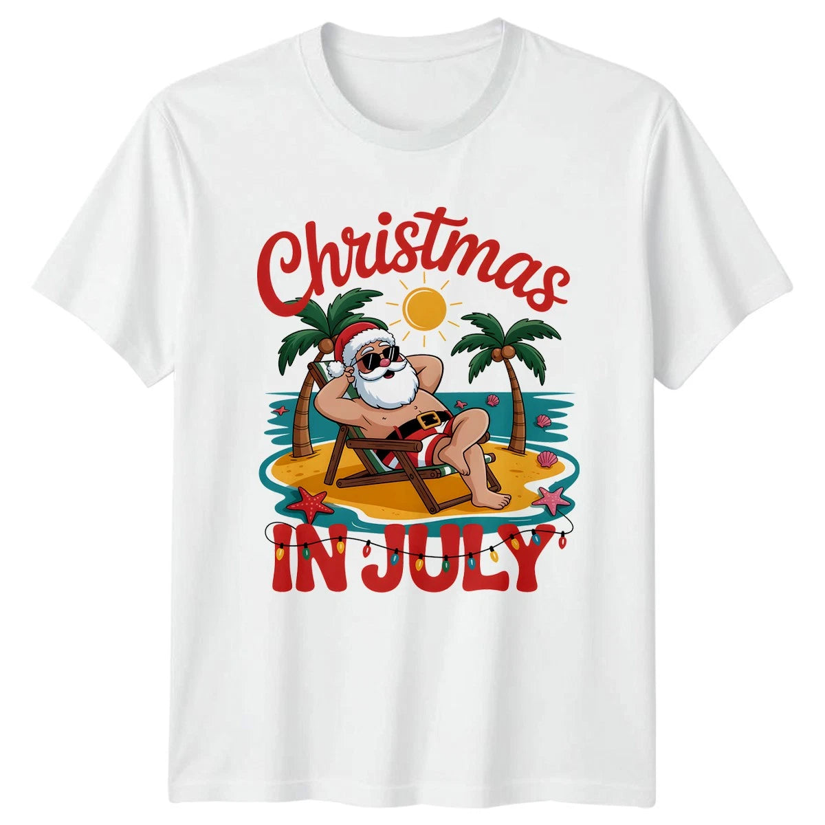 Christmas In July T-Shirt Summer Christmas Christmas Gift For Him And Her