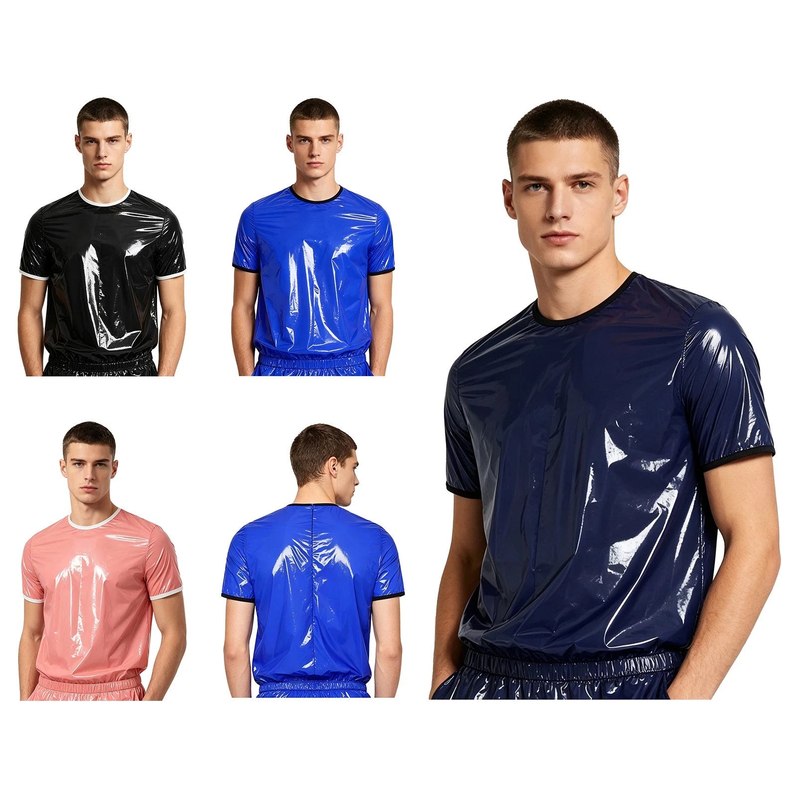 Men T-shirt Outings Tops Sports Top Exercise Water Resistant Daily Wear Trim