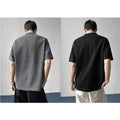 Men V-neck T-shirt Regular Clothing Length V-neck Design Solid Color Pattern