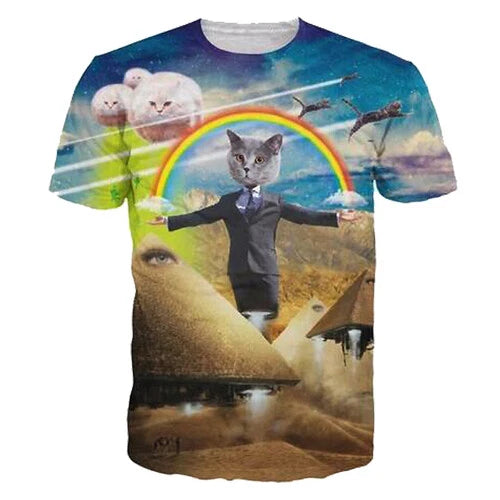 New Cute Pet Kitten Women Men T-Shirt 3D Print Short Sleeve Tee Tops