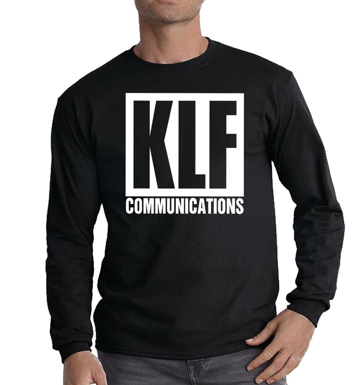 KLF Communications Long Sleeve T-Shirt Rave 90s Retro Style Academy Singer Top