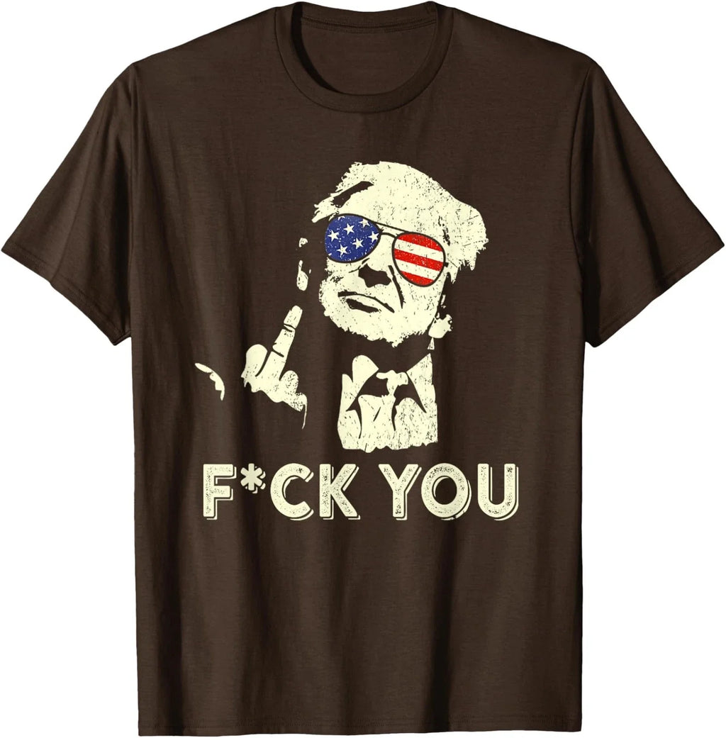 Meme Funny Trump Flipping Trump Middle Finger Unisex T-Shirt