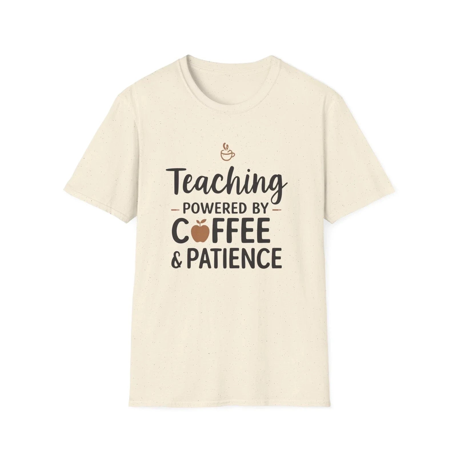 Teaching Powered by Coffee & Patience T-Shirt | Teacher Coffee Shirt