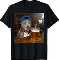 Pit Bull Drinking Beer Funny Dog Meme T-Shirt