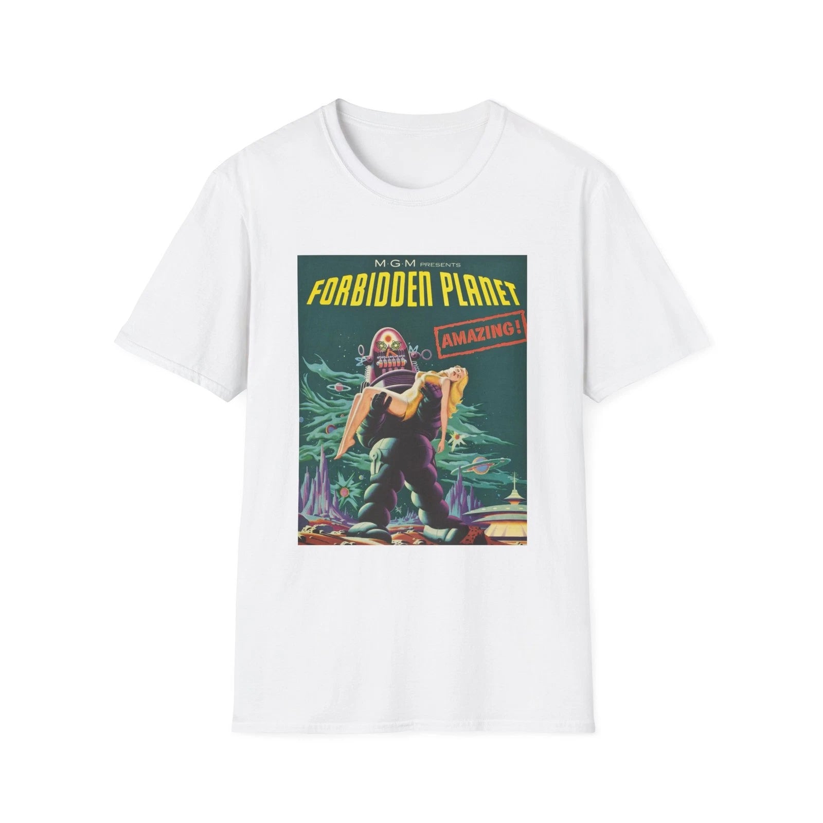 Forbidden Planet Poster T-Shirt | Retro Sci‑Fi Movie Art