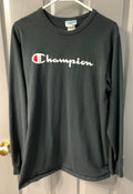 Champion Men's Large Athletics Long Sleeve Shirt - Black