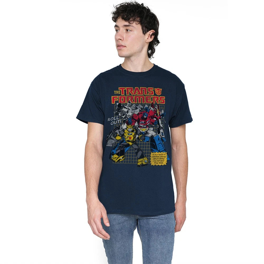 Transformers World Roll Out Unisex T-Shirt S-5XL, Navy