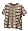 Beams Plus Minimal Border Pocket T-Shirt Size S Brown Japan Brand Used Casual