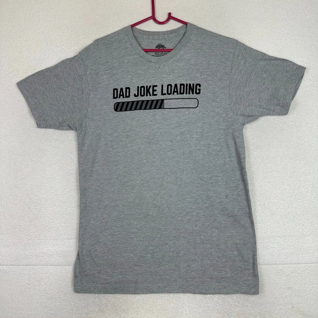 Dad Joke Loading Ann Arbor T Shirt Adult Large Funny Gray Short Sleeve