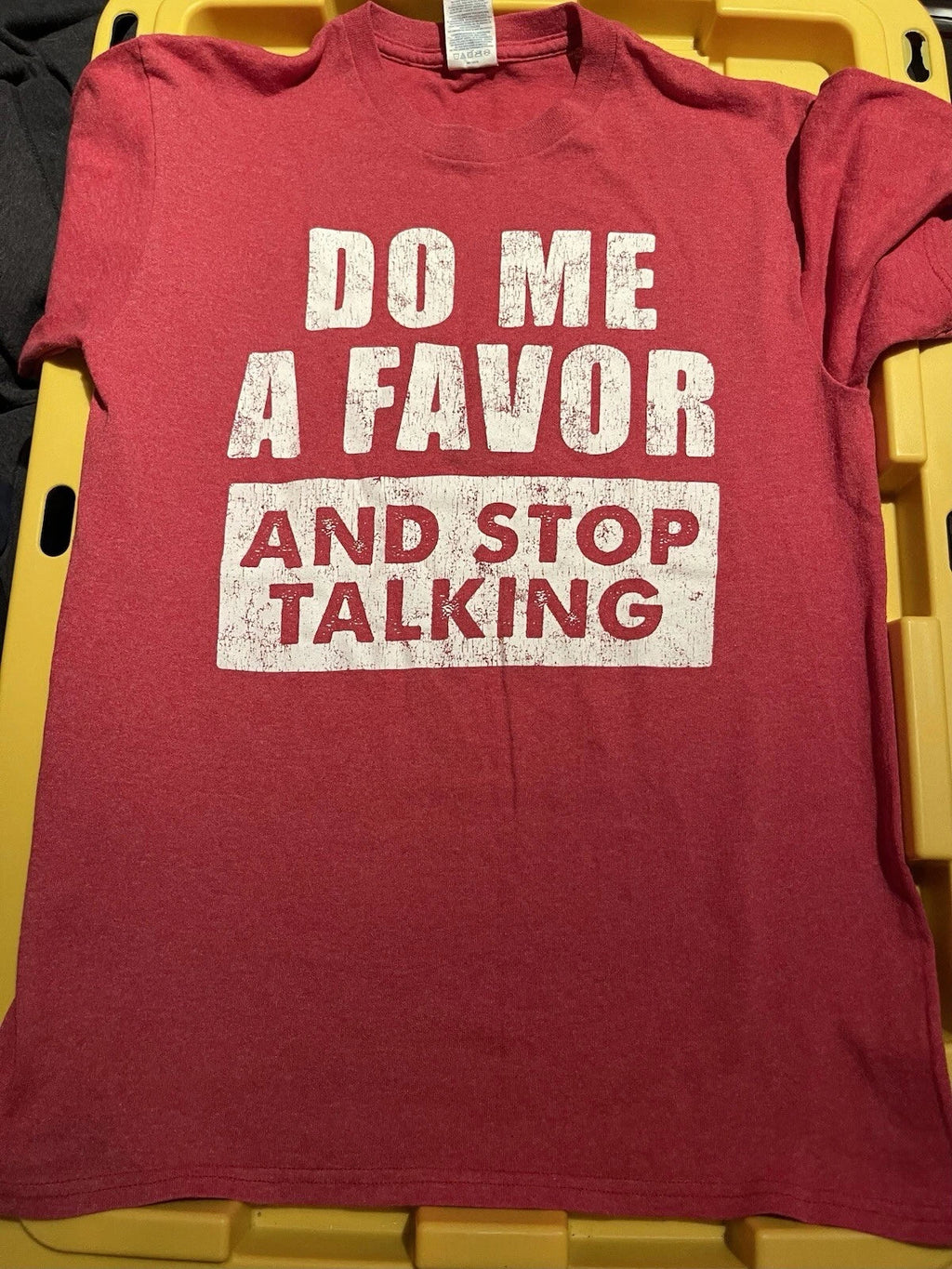 Do Me a Favor and Stop Talking Shirt Sz S RedSarcastic Humor Saying Quotes Funny