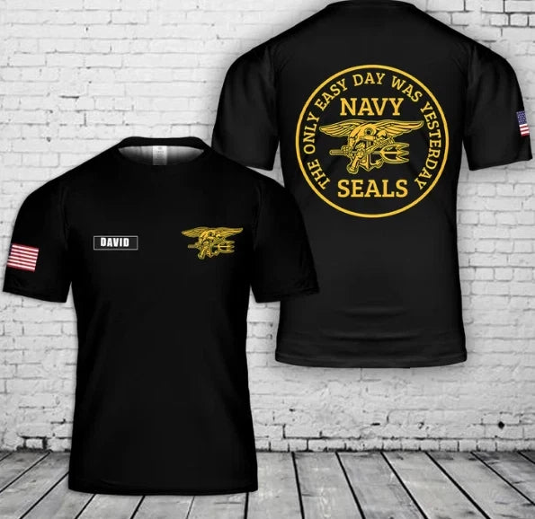 Custom Name US Navy Seals 3D T-Shirt