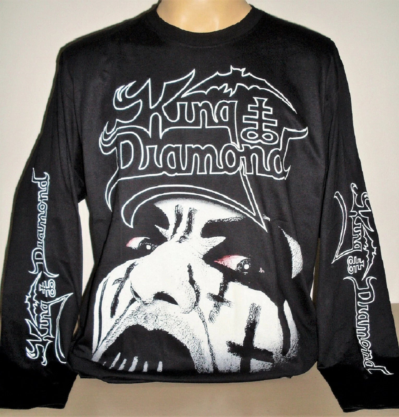 King Diamond Face Long Sleeve T-Shirt Size S M L XL 2XL 3XL Mercyful Fate Metal