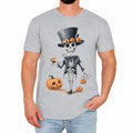 Dapper Skeleton Mens T-Shirt Halloween Pumpkin Spooky Funny Halloween Gift