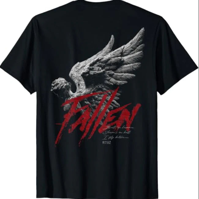 Back Print Aesthetic Streetwear Fashion Angel T-Shirt