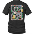 Printed On Back Father Playmat Race Car Track Dad Unisex Shirt Gift