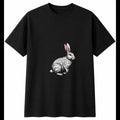 Flemish Giant Rabbit with Roses Botanical Mens T-Shirt Cute Kawaii Adorable Tee