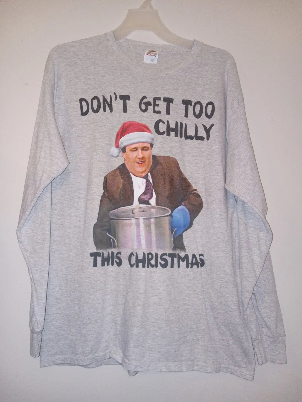 The OFFICE Funny Xmas L Sleeve  GRAPHIC TEE SZ LG