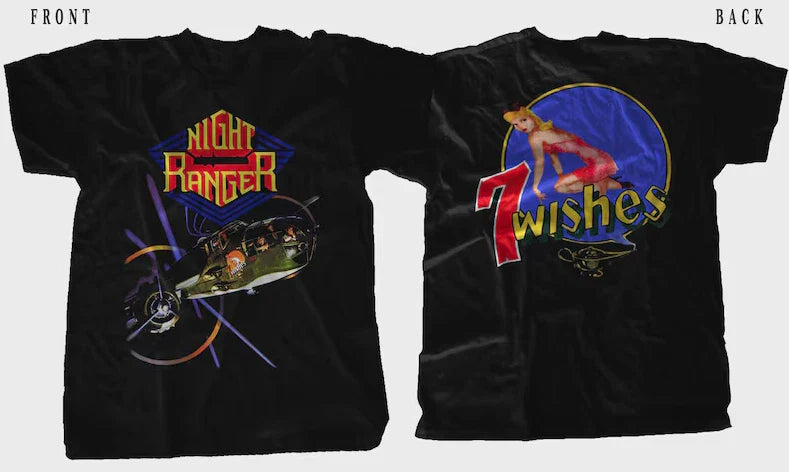 New Dtg/Dtf printed T-shirt -NIGHT RANGER -7 Wishes - size- S,M,L,XL,2-3-4-5XL