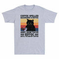 Black Cat Coffee Spelled Backwards Is Eeffoc Funny Cat Lovers Gift Men's T-Shirt