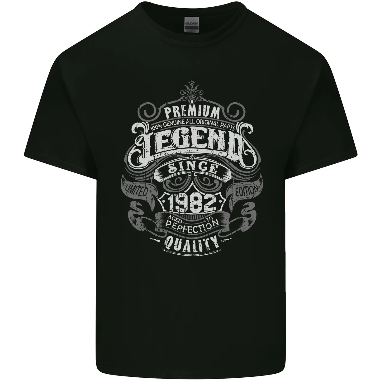 Premium Legend 44th Birthday 1982 Mens Cotton T-Shirt Tee Top
