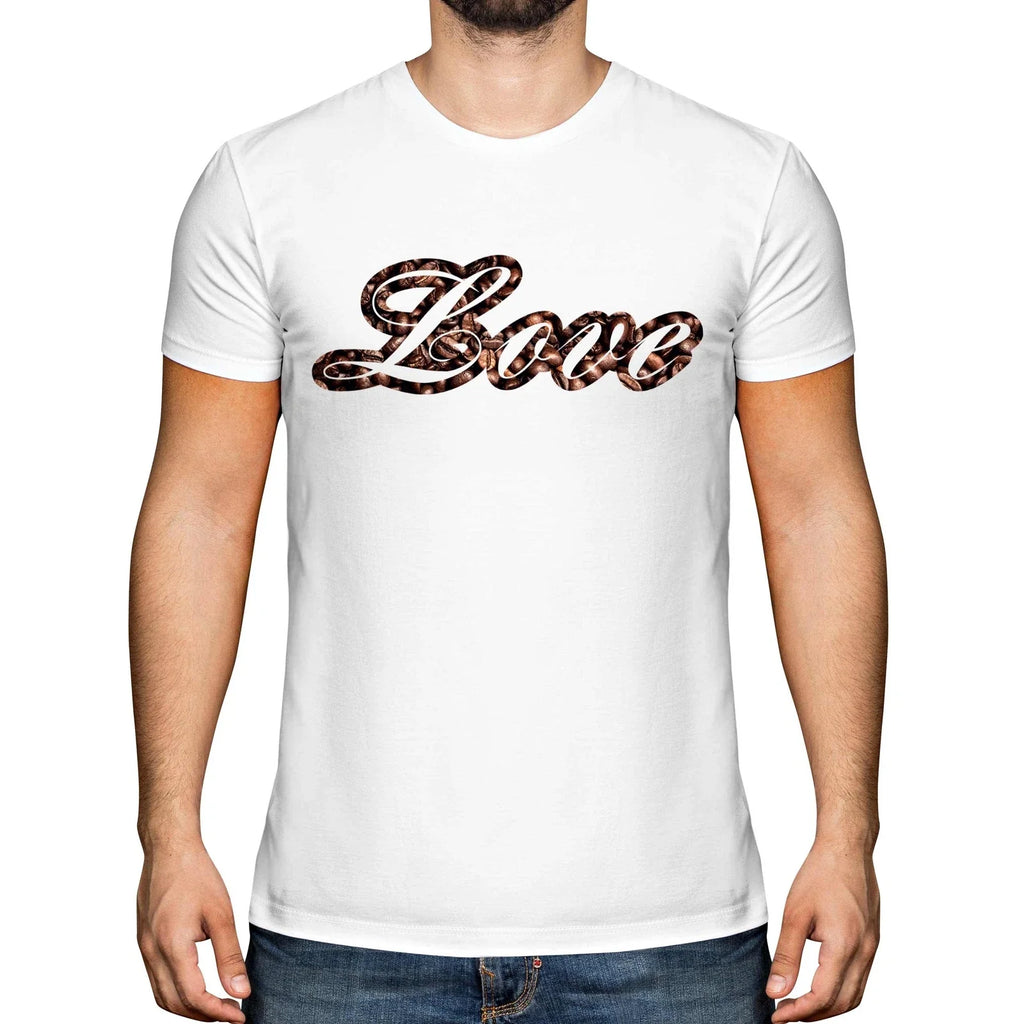 LOVE FOR COFFEE MENS T-SHIRT TEE TOP GIFT POD BEAN