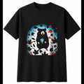 Double Exposure Hamster in Autumn Cute Mens T-Shirt Black 100% Cotton Kawaii