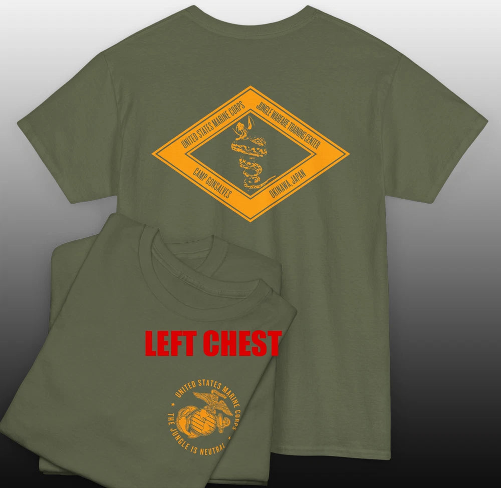USMC Special Force Jungle Warfare Okinawa Camp Gonsalves JWTC T-shirt HQ