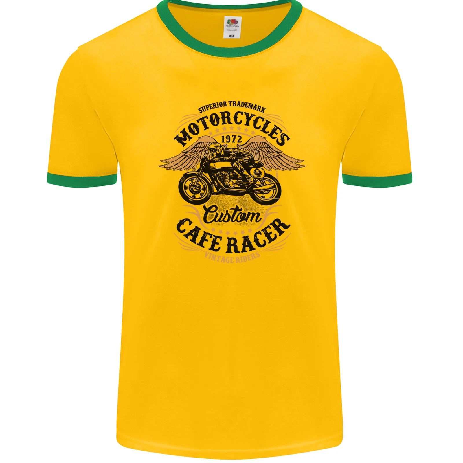 Biker Custom Cafe Racer Motorbike Mens Ringer T-Shirt FotL