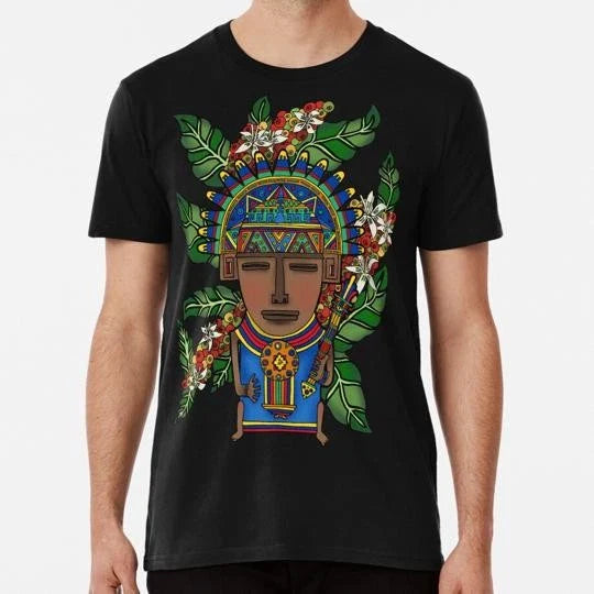 Muisca Chibcha Colombia Coffee Plant Full Colour S to 5XL Made in USA T-Shirt
