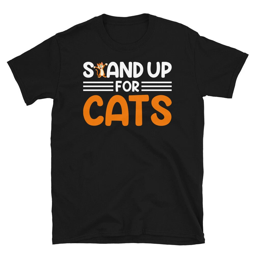 Stand Up For Cats Cute Cat Funny Animal Kitty Cats T-Shirt