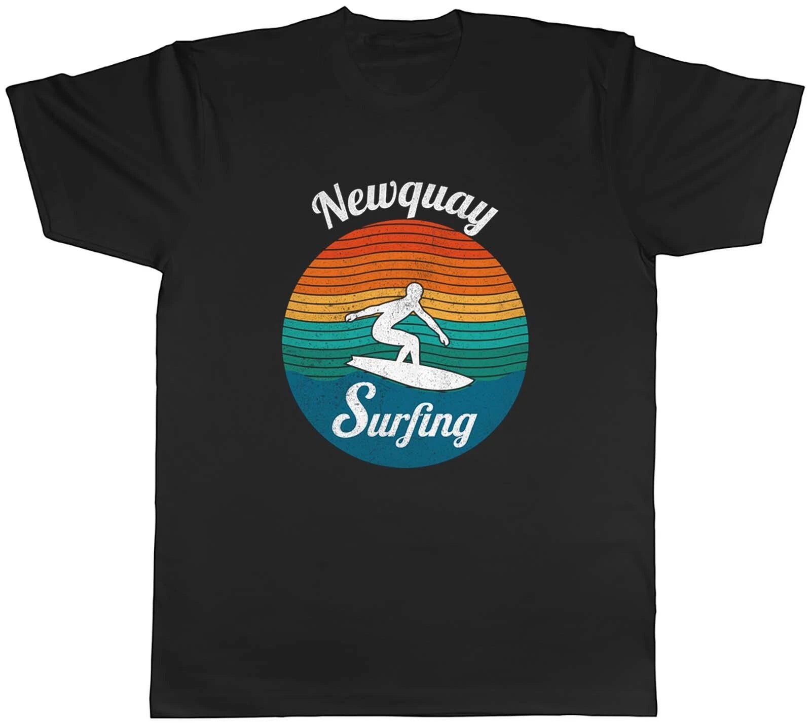 Personalised Surfing Ocean Beach Mens Unisex T-Shirt Tee Gift
