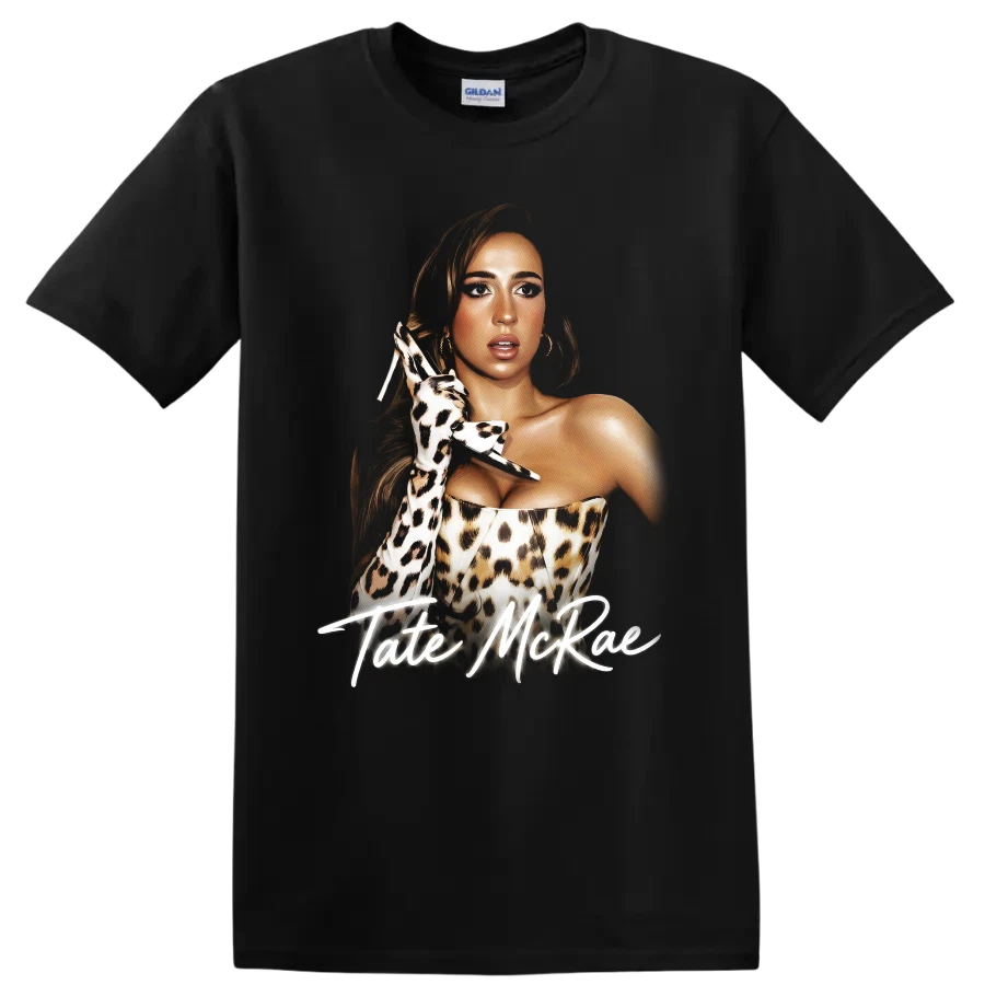 Tate McRae Portrait Pop Music Fan Art T Shirt Celebrity Singer Gift Style Tee