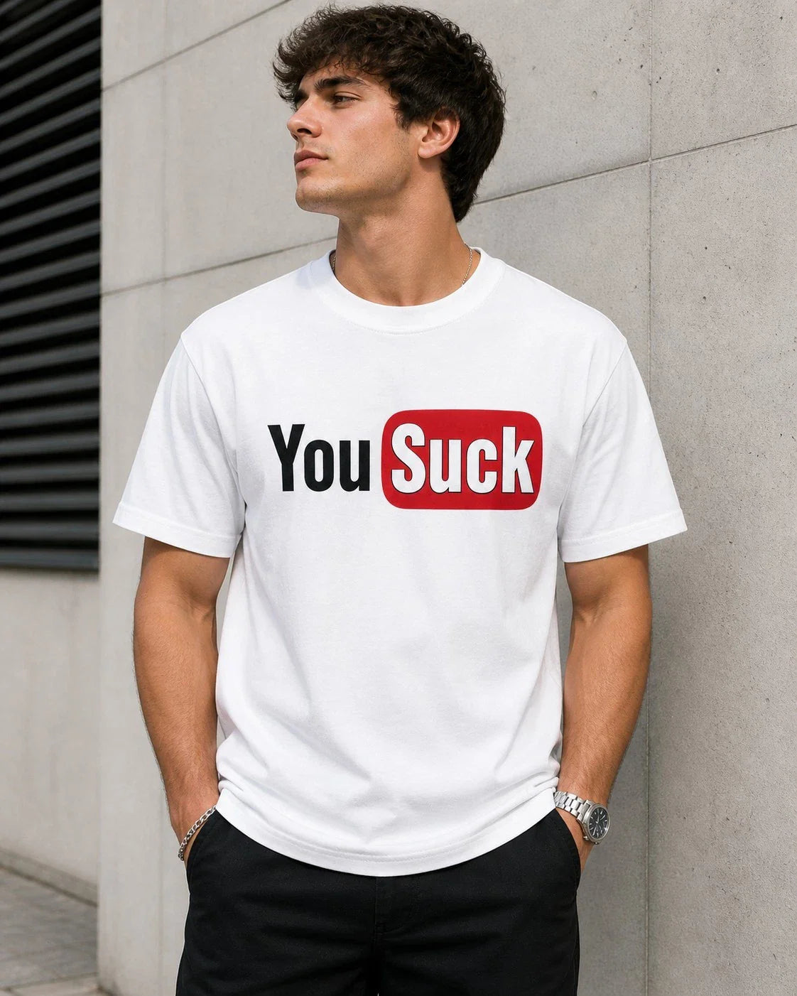 You Suck Funny Graphic T Shirt Mens XL White Gildan Hammer Meme Tee NWT