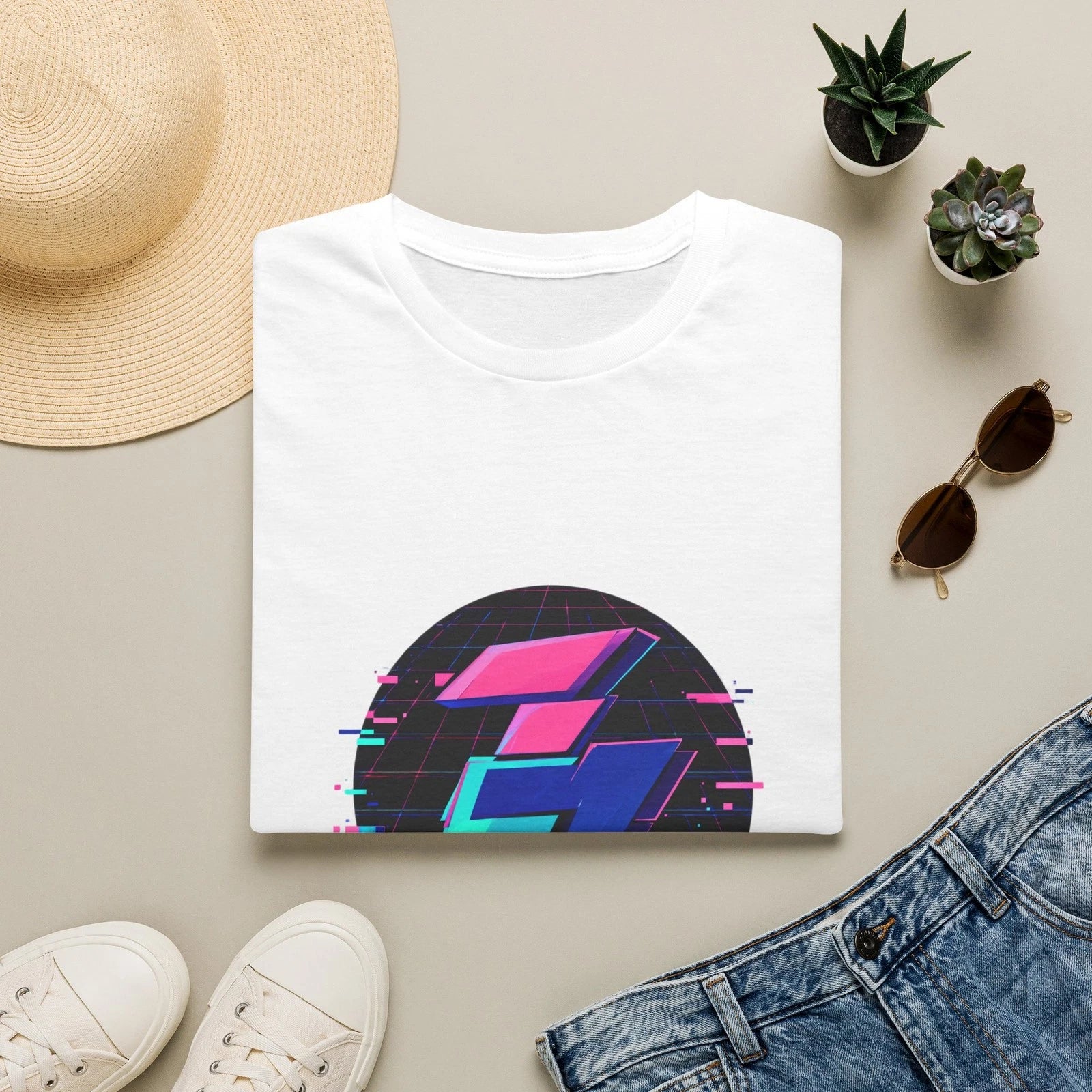 Glitch Art Vaporwave T-Shirt Retro Future Aesthetic Unisex Made in USA