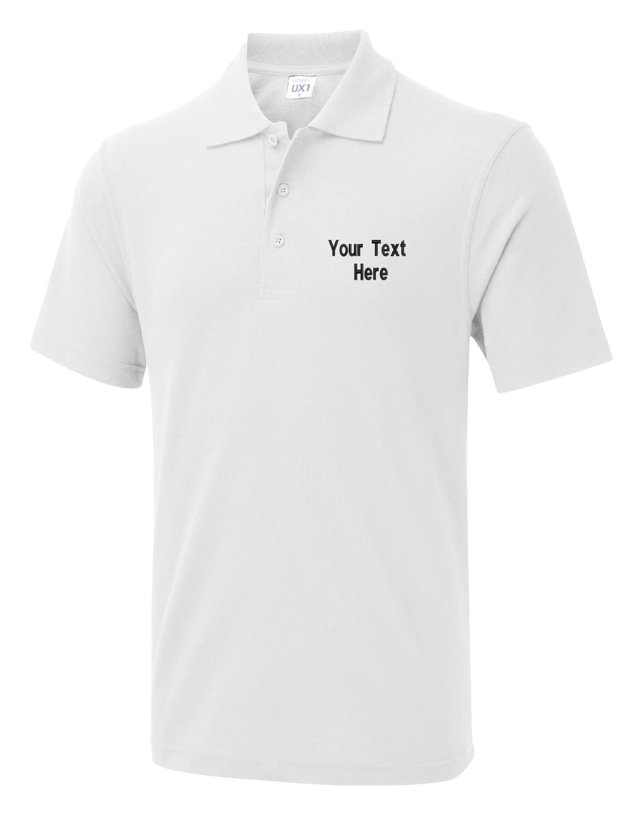Personalised Custom Embroidered Classic Polo Shirt your text unisex workwear