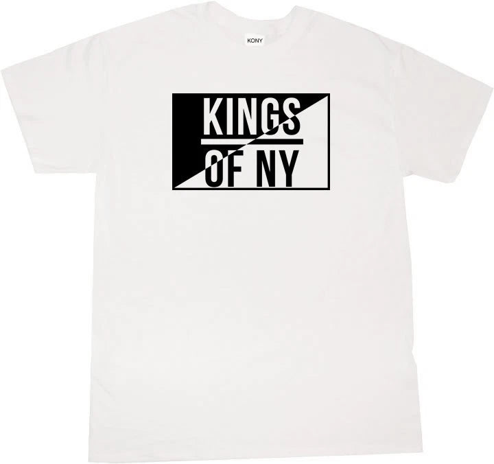 Kings of NY Half Logo New York NYC Streetwear T-Shirt Brand NYC Black White Grey