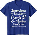Plus 2X "Somewhere Between Proverbs 31 and Madea There's Me" T-shirt, Royal Blue