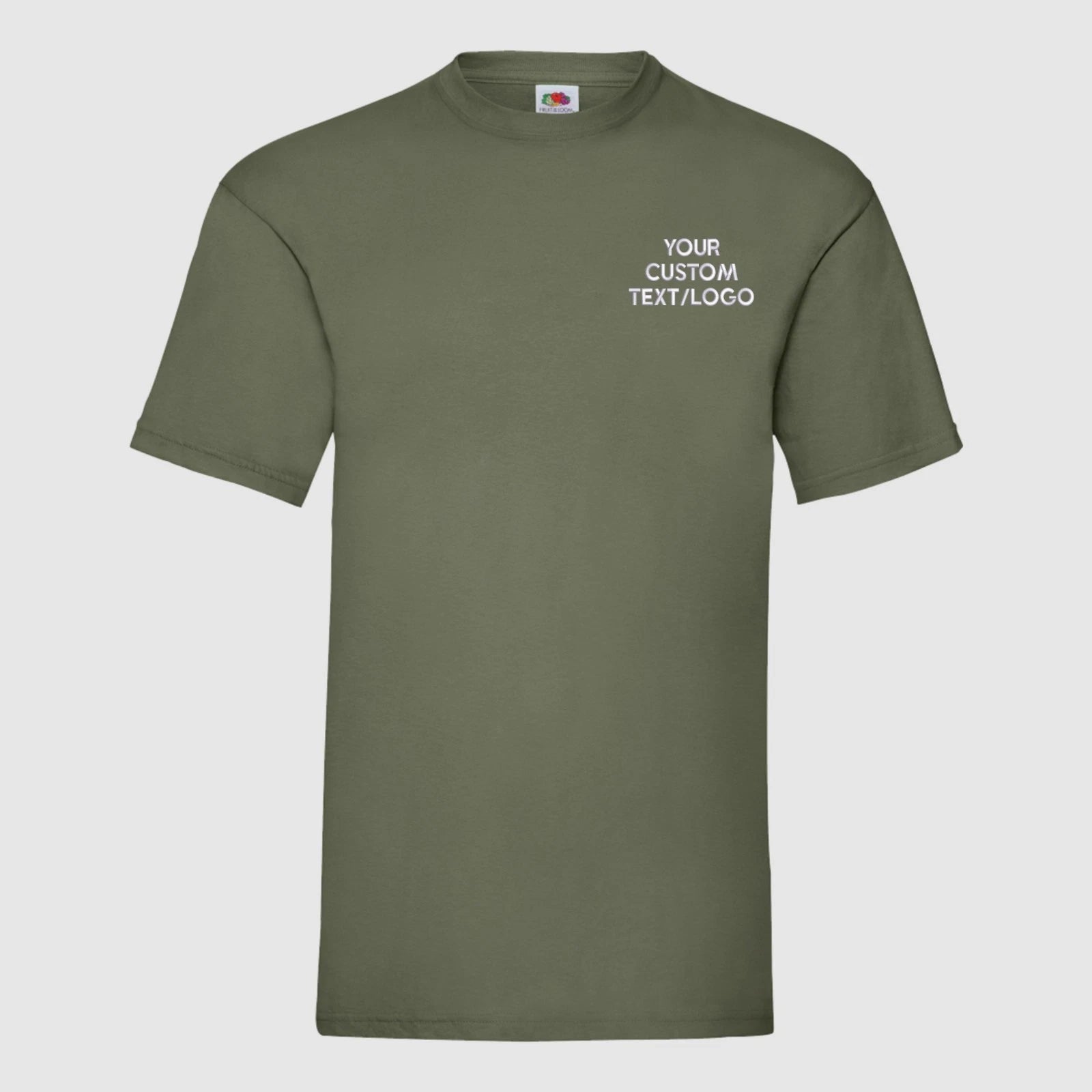 Personalised Custom Embroidered Fruit Of The Loom T-Shirt Short Sleeve Value Top