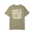 Comfort Colors Anti Social Mom's Club Graphic Shirt, Trendy Mom Shirt