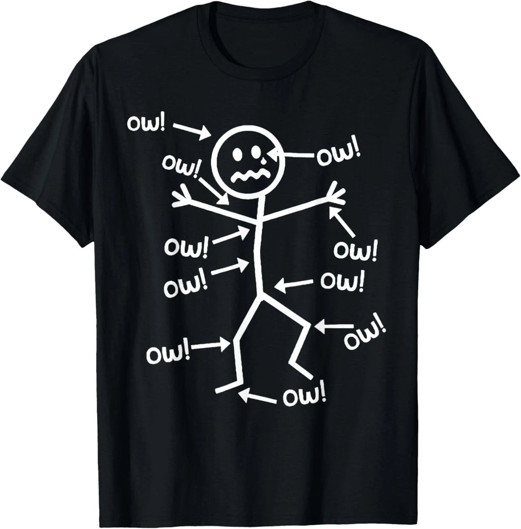 Ow Ow Ow Funny Scream Character Graphic Tee Unisex T-Shirt