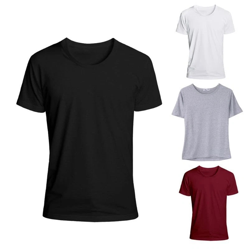 Summer Men s Short Sleeved Round Neck Fashionable Style Half Sleeved Top Breatha