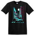 Godzilla Car T Shirt Graphic Tee Street Art Racing Auto Tokyo Neon Style