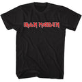 Iron Maiden Red Name Outline Logo Men's T Shirt Rock Band Merch