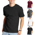 Mens Pullover Tee Round Neck Shirt Short Sleeve Round Neck Slim Fit Solid Color