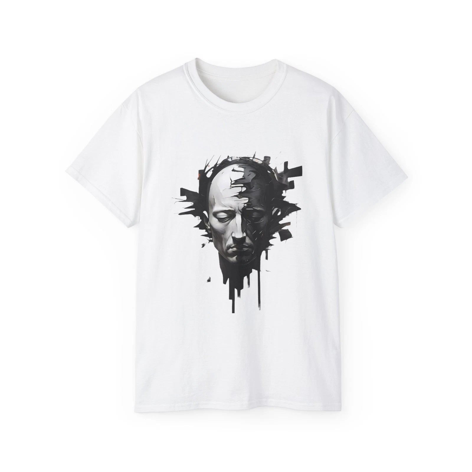 Abstract Dripping Face Graphic Tee