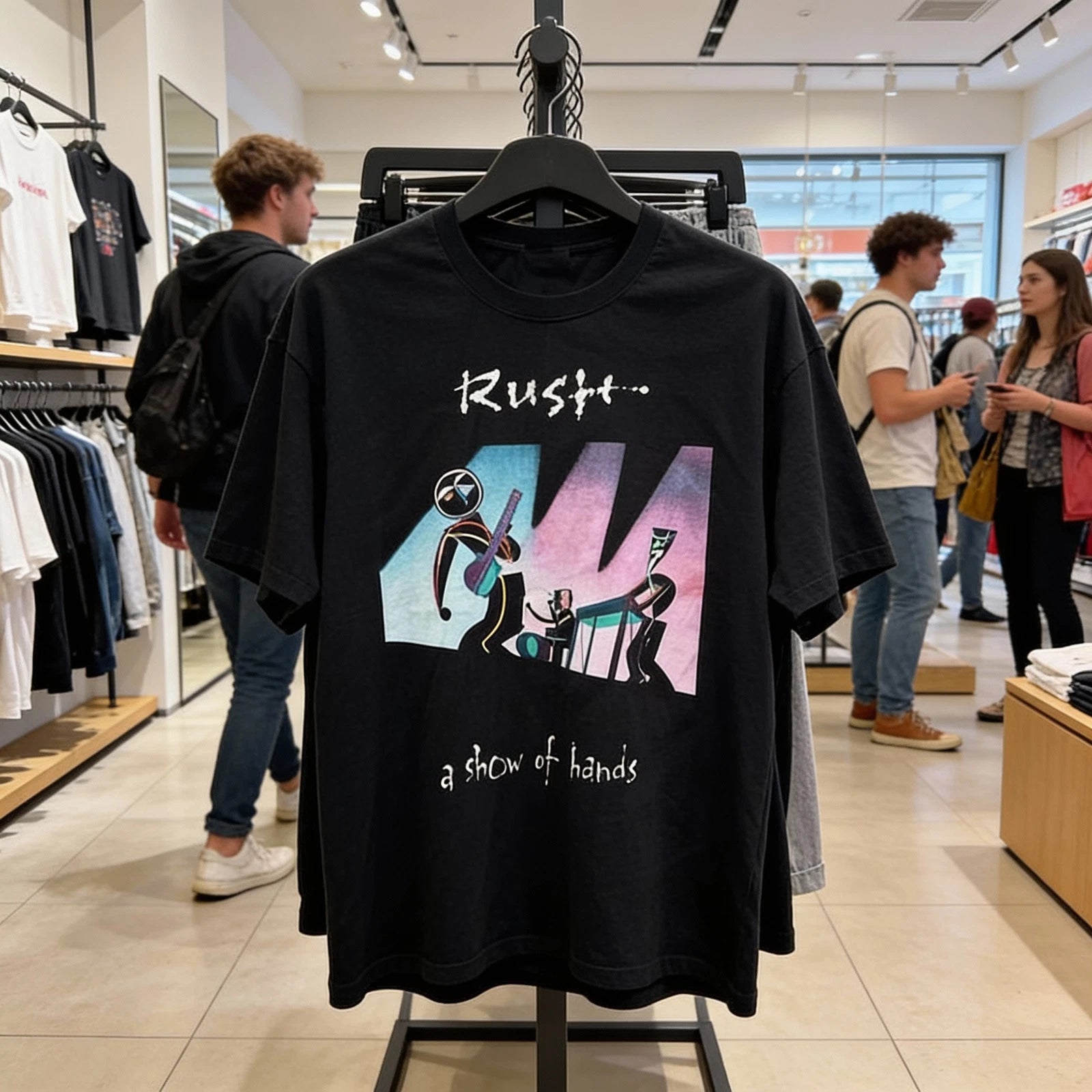 Vintage Rush A Show Of Hands Band T-shirt
