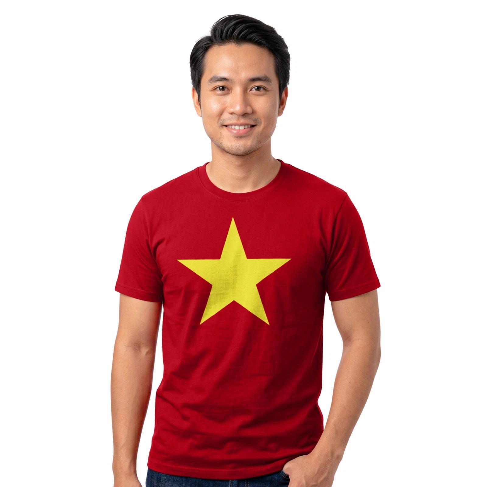 Vietnam Flag Star Graphic T Shirt Men's  Vietnamese Country Pride Cotton Tee