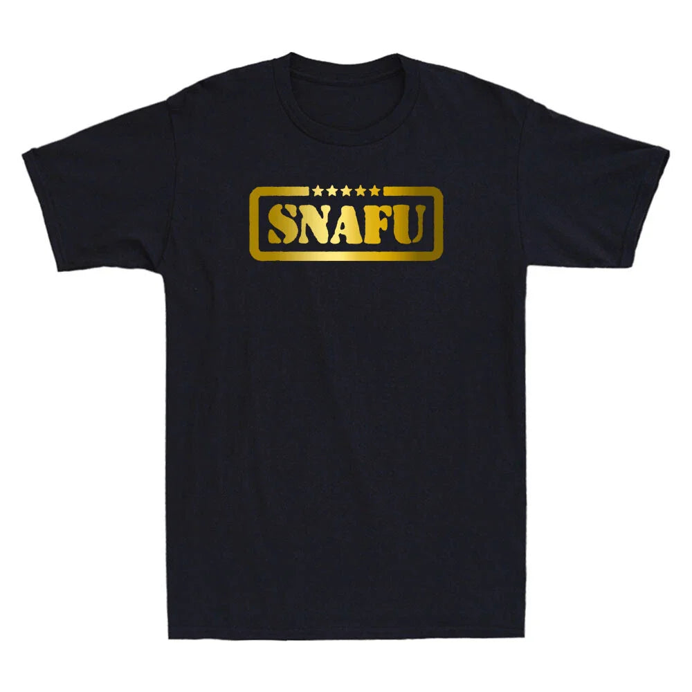 SNAFU Soldier Military Funny Sarcastic Quote Saying Joke Vintage Men's T-Shirt