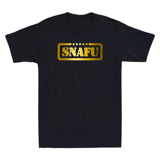 SNAFU Soldier Military Funny Sarcastic Quote Saying Joke Vintage Men's T-Shirt